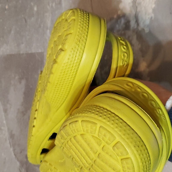 Crocs Clogs. Yellow / light bright green. Women size 10. One charms. - Picture 7 of 9